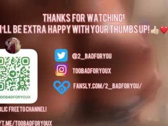 2badforyou chaturbate stream image, 06.04.2026 11:20